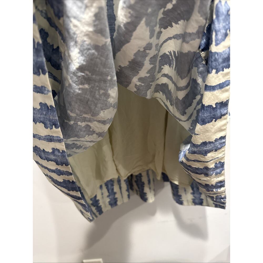 Banana Republic BR Women’s Blue Ivory Abstract Print Fit & Flare Dress Size 0 - Picture 5 of 12